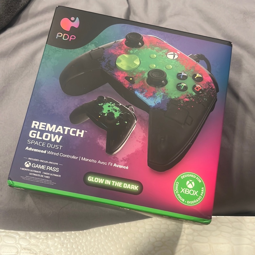 Wired pdp rematch glow xbox controller